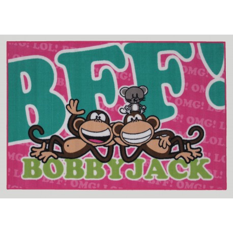 LA Fun Rugs BJ-23 BFF-Text Bobby Jack Collection
