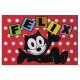 LA Fun Rugs FEL-22 Red Dots Felix the Cat Collection