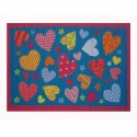 LA Fun Rugs FT-128 Turquoise Hearts Fun Time Collection
