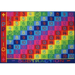 LA Fun Rugs FT-142 Addition Fun Time Collection