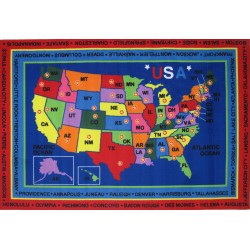LA Fun Rugs FT-184 State Capitals Fun Time Collection
