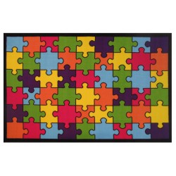 LA Fun Rugs FT-144 Jigsaw Puzzle Fun Time Collection - 6' 8" x 10'