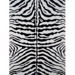 LA Fun Rugs FT-186 White Zebra Skin Fun Time Collection