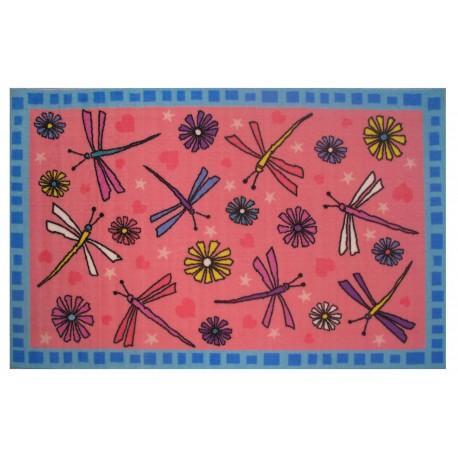 LA Fun Rugs FT-36 Dragonflies Fun Time Collection