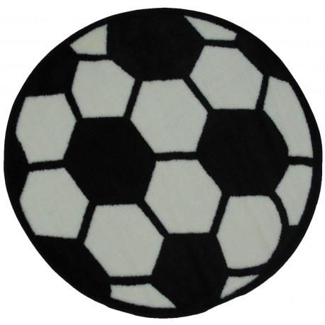 LA Fun Rugs FTS-007 Soccerball Fun Time Shape Collection - 39" RD