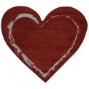 LA Fun Rugs FTS-057 Red Heart Fun Time Shape Collection - 35" x 39"