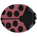 LA Fun Rugs FTS-074 Pink Lady Bug Fun Time Shape Collection - 35" x 39"