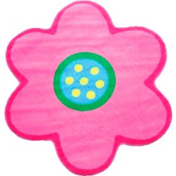 LA Fun Rugs FTS-077 Poppy Light Pink Fun Time Shape Collection - 39" x 39"