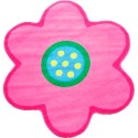 LA Fun Rugs FTS-077 Poppy Light Pink Fun Time Shape Collection - 39" x 39"