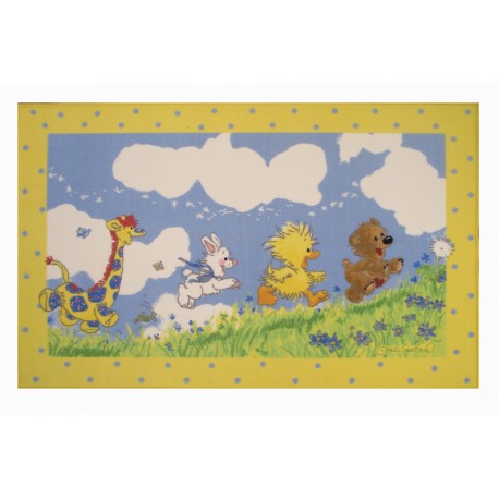 LA Fun Rugs SUZ-02 Looking For The Wishing Puff Little Suzy's Zoo Collection 39" x 58"