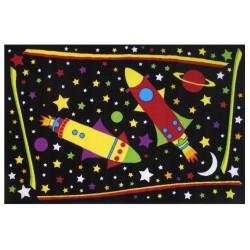 LA Fun Rugs FT-524 Outer Space Fun Time Collection - 39" x 58"