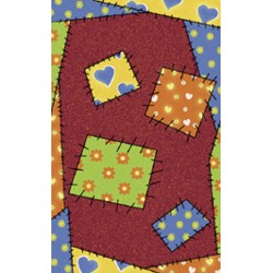 LA Fun Rugs NF-123 Patchwork  39" x 58" Night Flash Collection